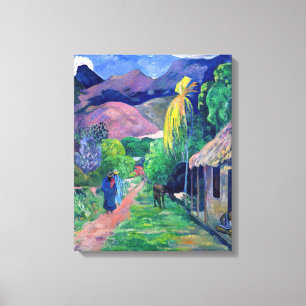 Lienzo Paul Gauguin - Calle en Tahití