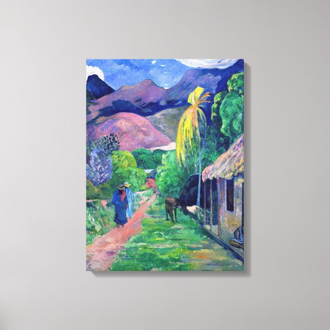 Lienzo Paul Gauguin - Calle en Tahití (Anverso)