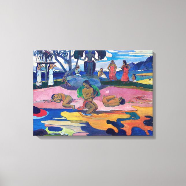 Lienzo Paul Gauguin - Día del Dios / Mahana no atua (Anverso)