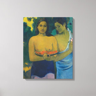 Lienzo Paul Gauguin - Dos mujeres tahitianas