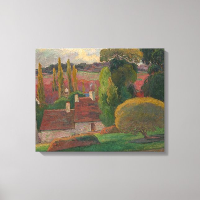 Lienzo Paul Gauguin - Granja en Bretaña (Anverso)