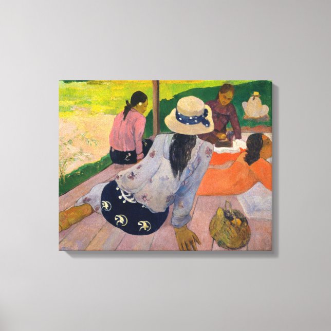 Lienzo Paul Gauguin | La Siesta (Anverso)