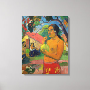 Lienzo Paul Gauguin - Mujer sosteniendo una fruta
