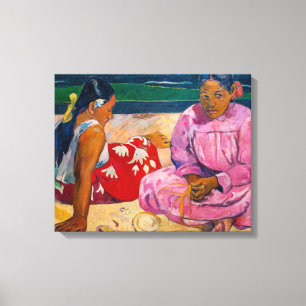 Lienzo Paul Gauguin - Mujeres Tahitianas en la Playa