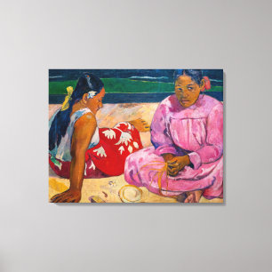 Lienzo Paul Gauguin - Mujeres tahitianas en la playa