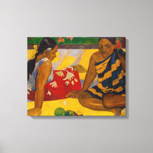 Lienzo Paul Gauguin - Mujeres Tahitianas / Parau Api