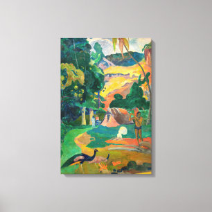 Lienzo Paul Gauguin - Paisaje con Pavos Reales / Matamoe