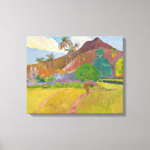 Lienzo Paul Gauguin - Paisaje Tahitiano