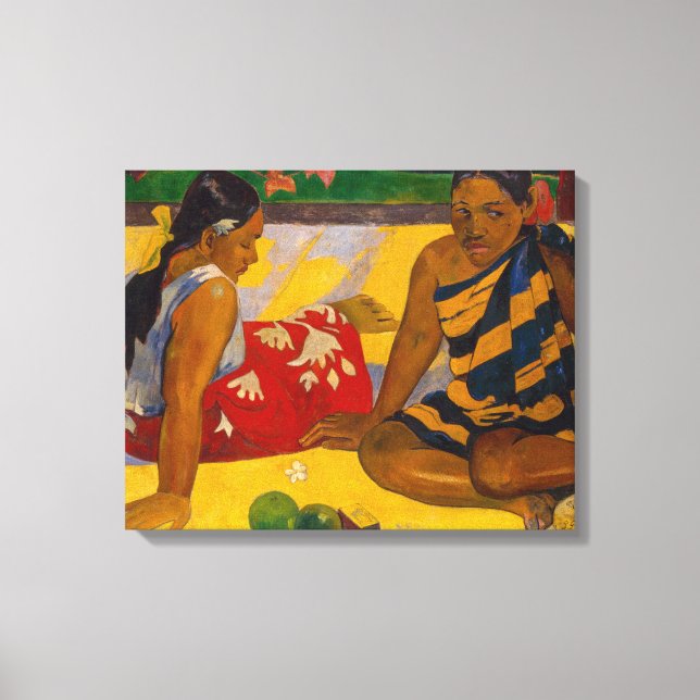 Lienzo Paul Gauguin - Parau Api / ¿Qué hay de nuevo? (Anverso)