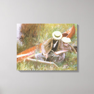 Lienzo Paul Helleu Esbozando con su esposa por JS Sargent