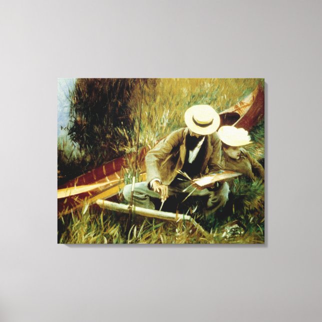 Lienzo Paul Helleu Sketching con su esposa (Anverso)