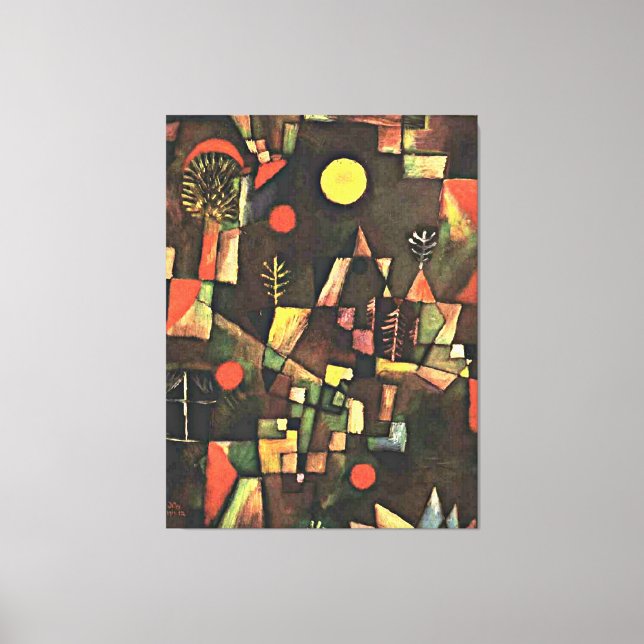 Lienzo Paul Klee - Luna llena, pintura famosa, (Anverso)