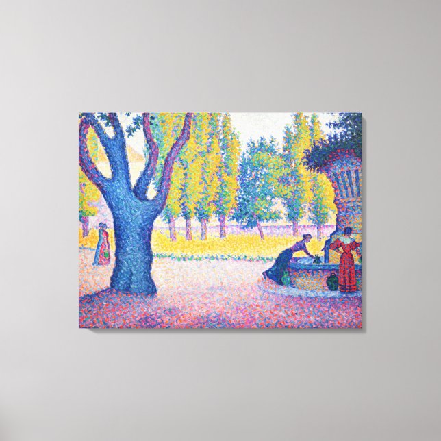 Lienzo Paul Signac - Fuente de los Lices, Saint-Tropez (Anverso)