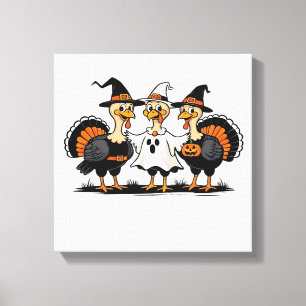 Lienzo Pavo de Halloween Boo, Pavo de Acción de Gracias, 