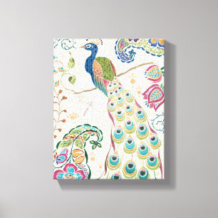 Lienzo Pavo real azul majestuoso