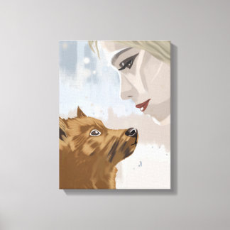 Lienzo Paw and Pulse II – Vínculo entre Animales y Humano