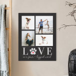 Lienzo Paw Love Editable Color Mascota de fotos Canvas<br><div class="desc">Preservar los momentos preciosos con una decoración personalizada en las paredes. ¡Hace un gran regalo! Diseñado por Berry Berry Sweet. Visite nuestro sitio web en berryberrysweet.com para obtener más información sobre nosotros y nuestras líneas de productos completas.</div>