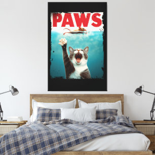 Lienzo PAWS Cat Mouse Parodia Al Poster De Películas De J