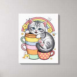 Lienzo Paws Pastel y Sierras Arcoiris