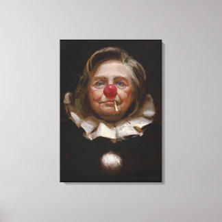 Lienzo Payaso de Hillary Clinton por Tony Pro
