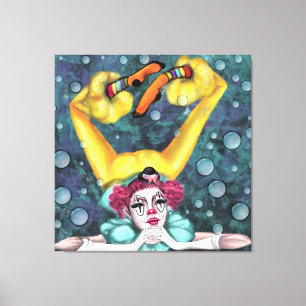 Lienzo Payasos Chica  Canvas Imprimir artistas de circo