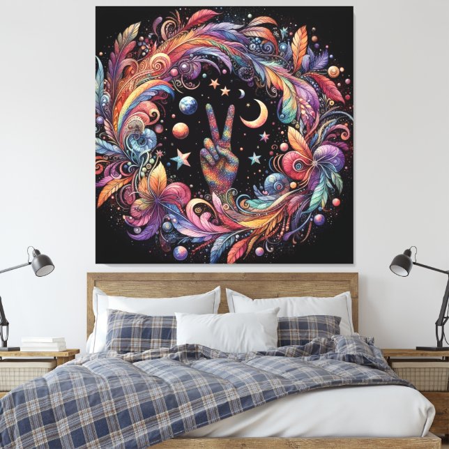 Lienzo Paz arcoiris (Insitu(Dormitorio))