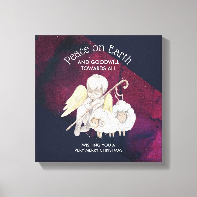 Lienzo Paz en la Tierra y buena voluntad hacia todos los  (Anverso)
