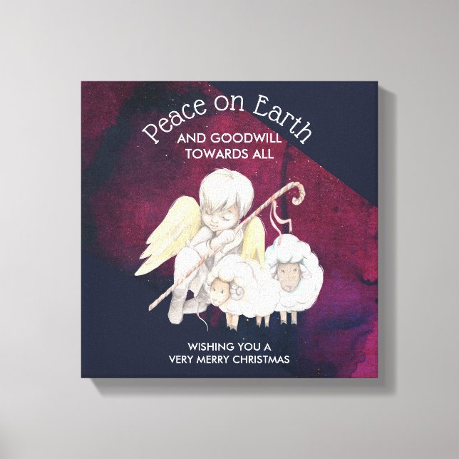 Lienzo Paz en la Tierra y buena voluntad hacia todos los  (Anverso)