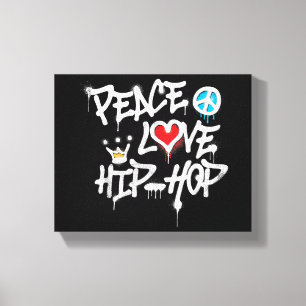 Lienzo Peace Love Hip Hop Dance