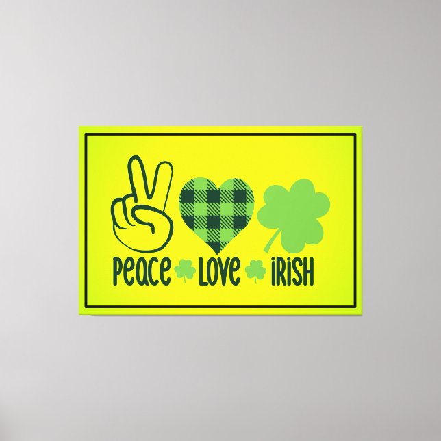 Lienzo Peace Love Irish-60682 (Anverso)
