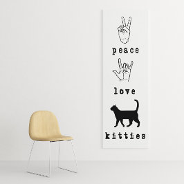 Lienzo Peace Love Kitties Cat Lover Art Canvas