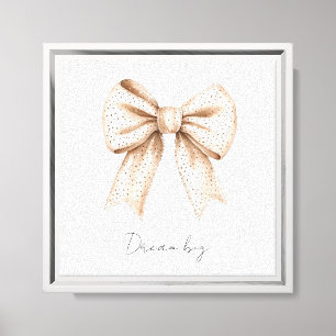 Lienzo Peach White Bow