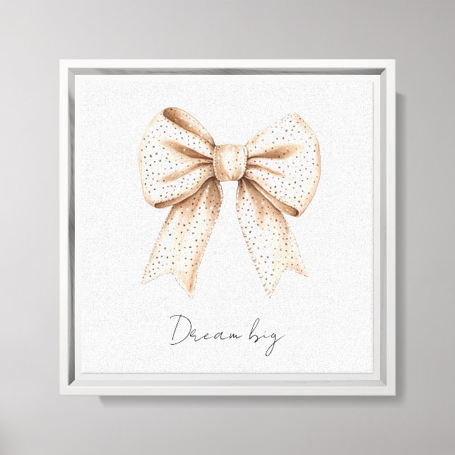 Lienzo Peach White Bow (Anverso)
