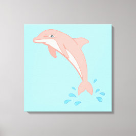 Lienzo Peaches el delfín rosado