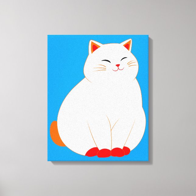 Lienzo Peaches, el Gato Sonriente (Anverso)