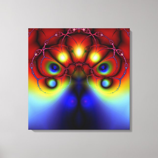 Lienzo Peacocando desde las sombras tela envuelta (Anverso)