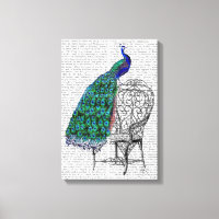 Peacock sobre la silla
