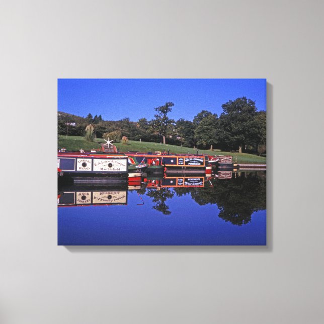 Lienzo Peak Forest Canal Derbyshire Inglaterra (Anverso)
