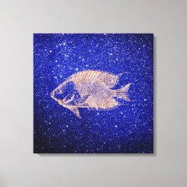 Lienzo Peces Rojos Marítimo Vida marina Rosa Rosa Oro1