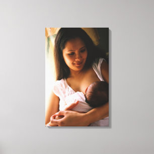 Lienzo Pecho-alimentación de la madre recién nacida