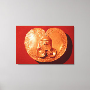 Lienzo Pectoral con un rostro humano