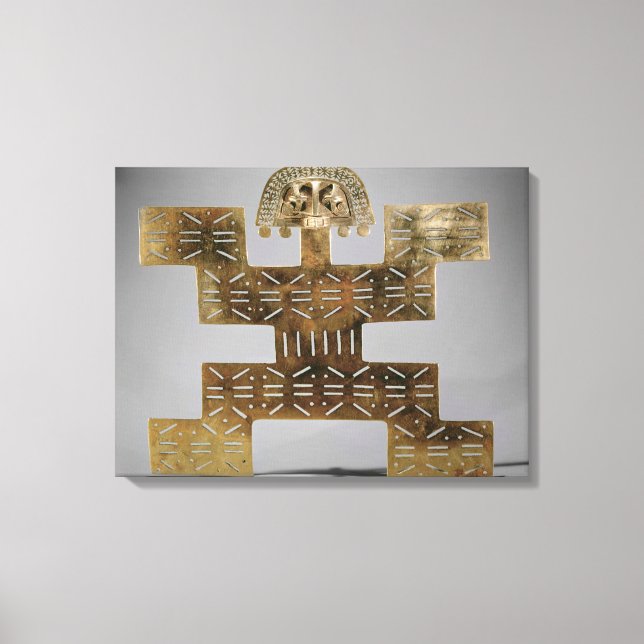 Lienzo Pectoral de Tumbaga fundida, de Huaca del Dragon (Anverso)