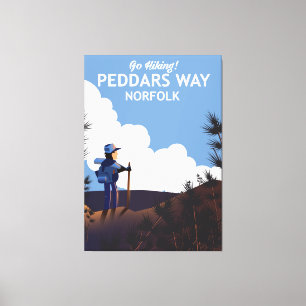 Lienzo Peddars Way Norfolk Hiking poster