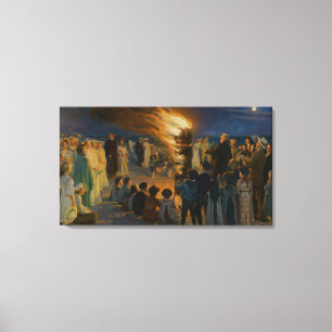 Lienzo Peder Severin Kroyer - El incendio de la víspera d