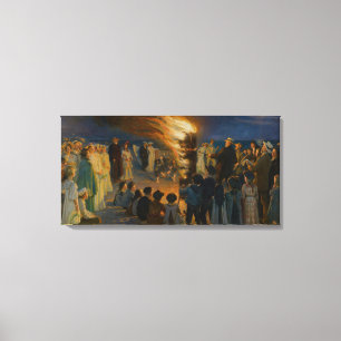Lienzo Peder Severin Kroyer - Hoguera de la víspera de Sa