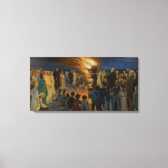 Lienzo Peder Severin Kroyer - Hoguera de la víspera de Sa (Anverso)
