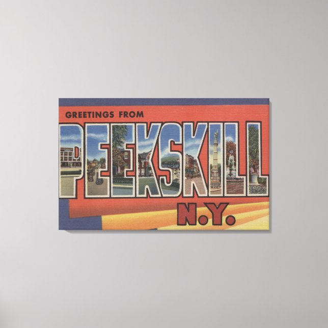 Lienzo Peekskill, Nueva York - Grandes escenas de letras (Anverso)