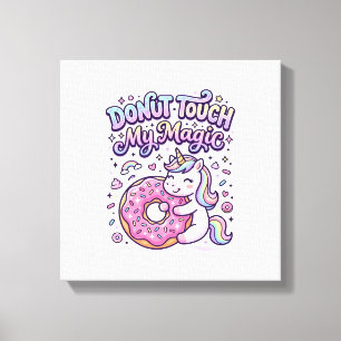 Lienzo Pegatina de idea de regalo mágico de donut de unic
