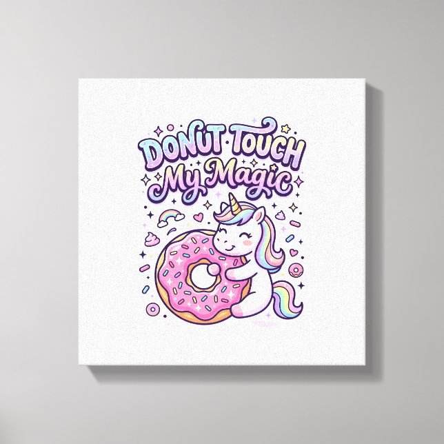 Lienzo Pegatina de idea de regalo mágico de donut de unic (Anverso)