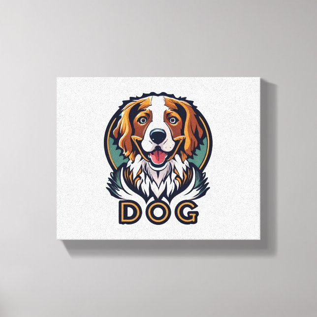Lienzo Pegatina de perro (Anverso)